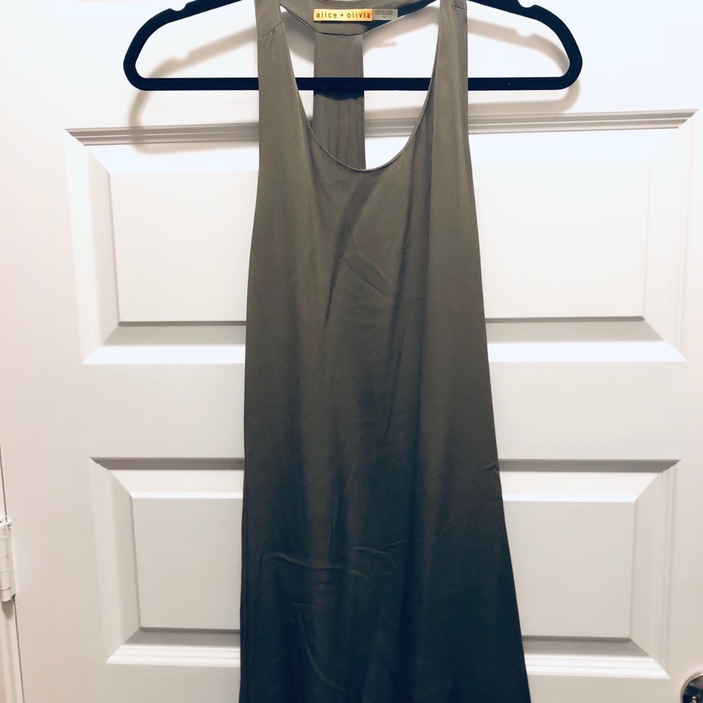 Alice + Olivia racerback silk dress